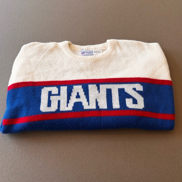 EUC Vintage NFL Cliff Engle NY Giants Knit Sweater - Picture 3 of 4